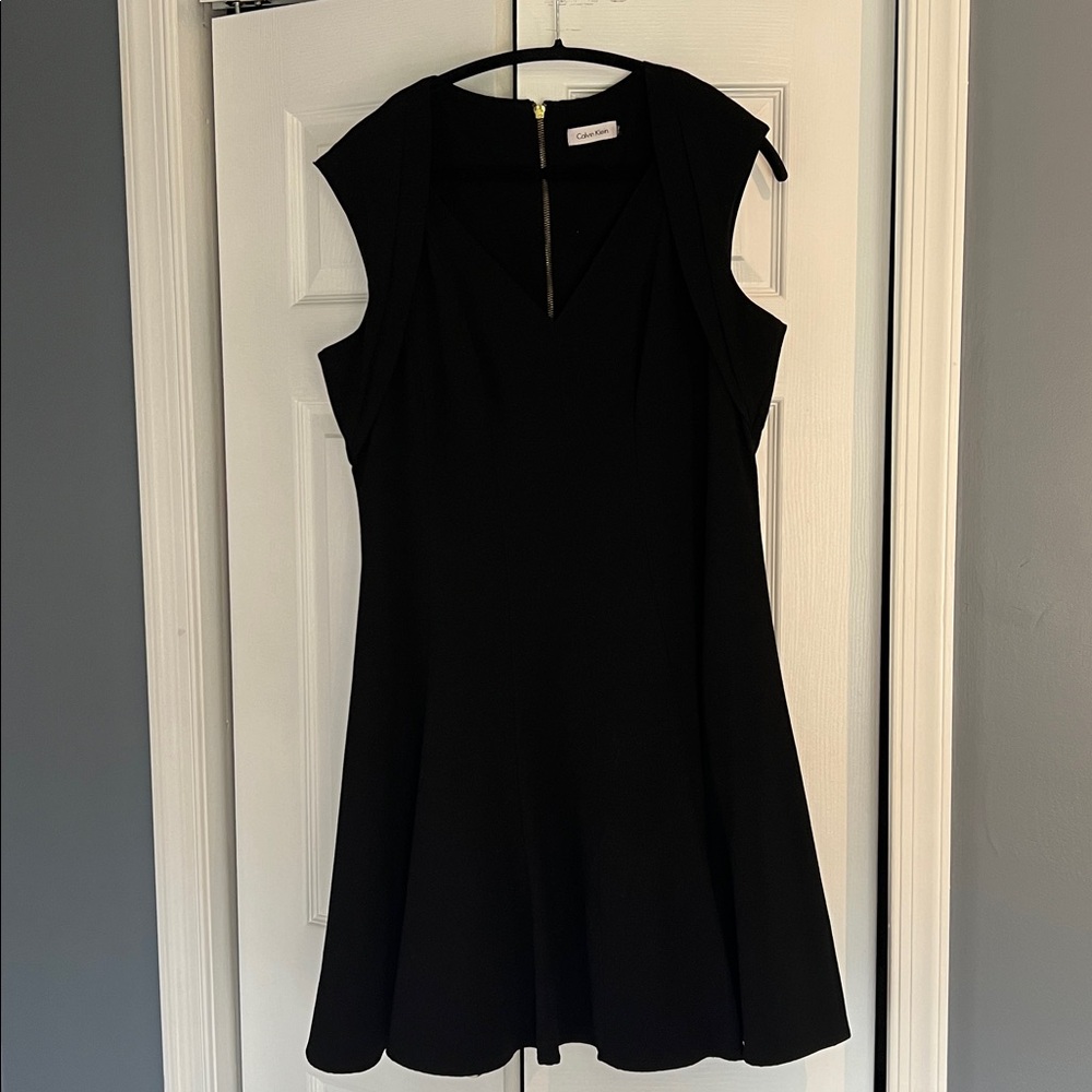 Calvin Klein Black Dress with Zipper Detail